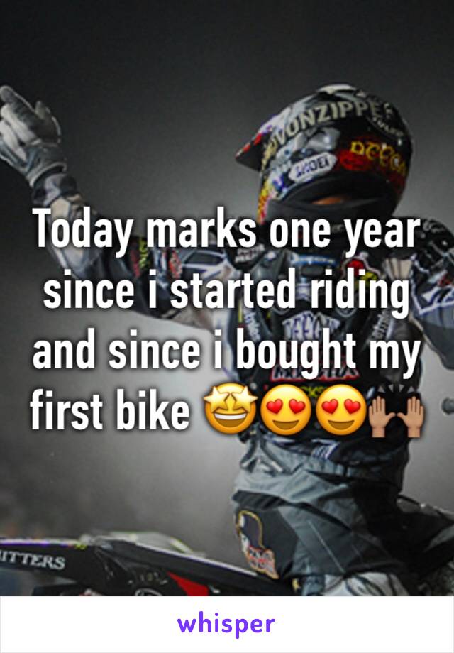 Today marks one year since i started riding and since i bought my first bike 🤩😍😍🙌🏽