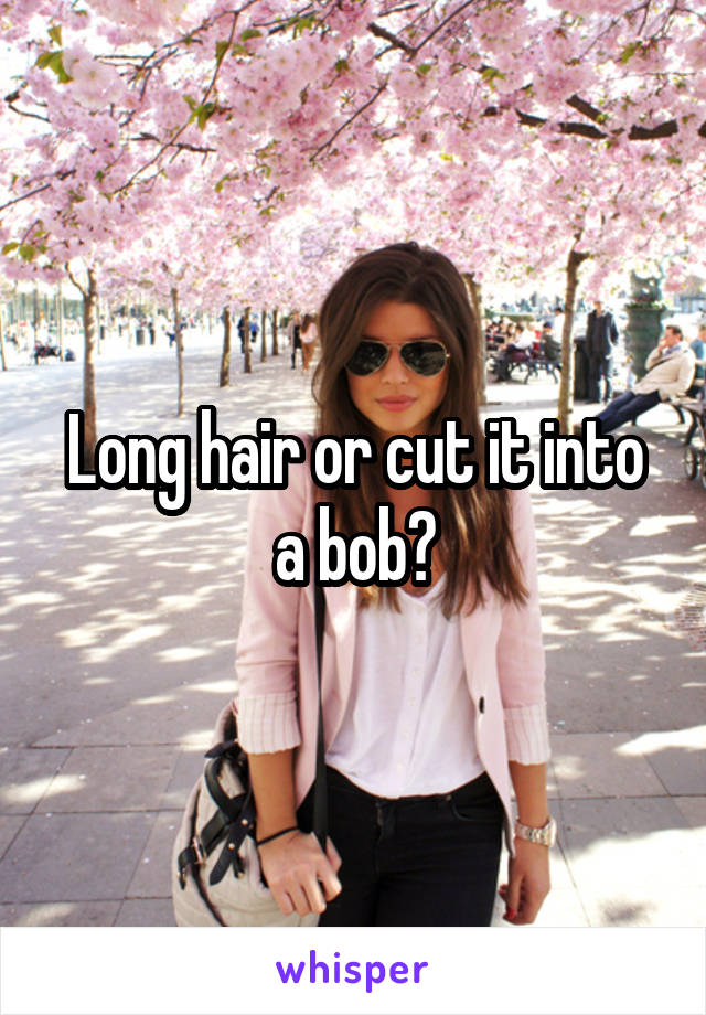 Long hair or cut it into a bob?
