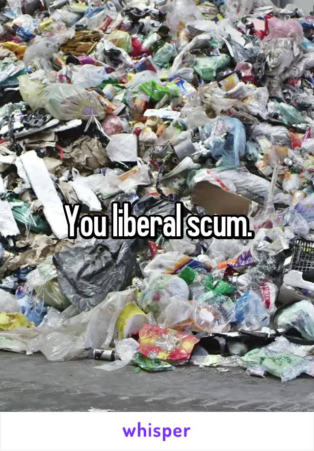 You liberal scum.