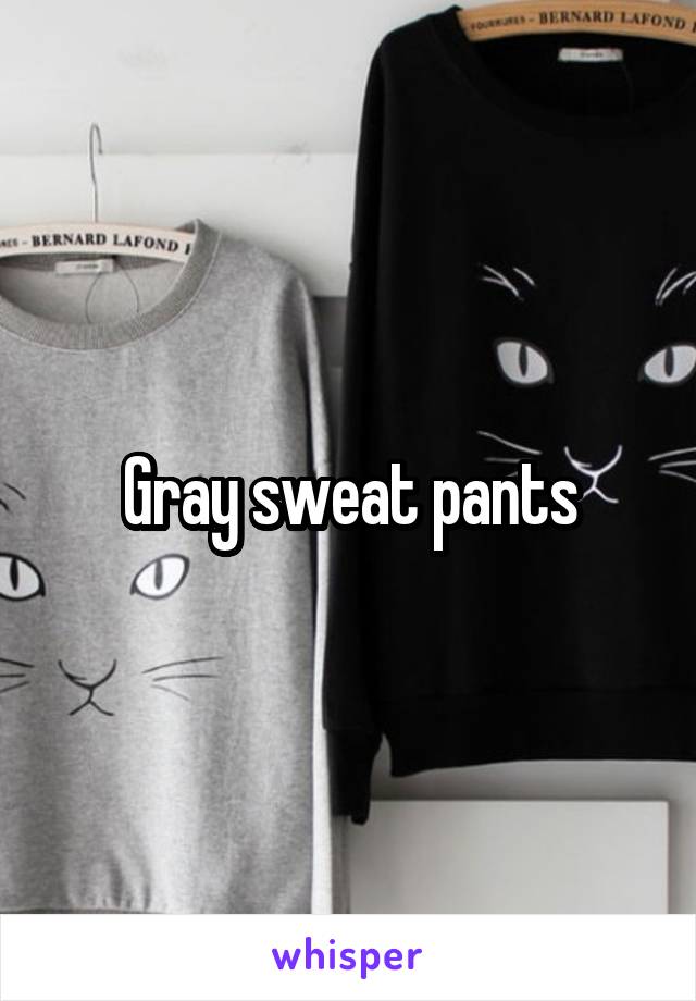 Gray sweat pants