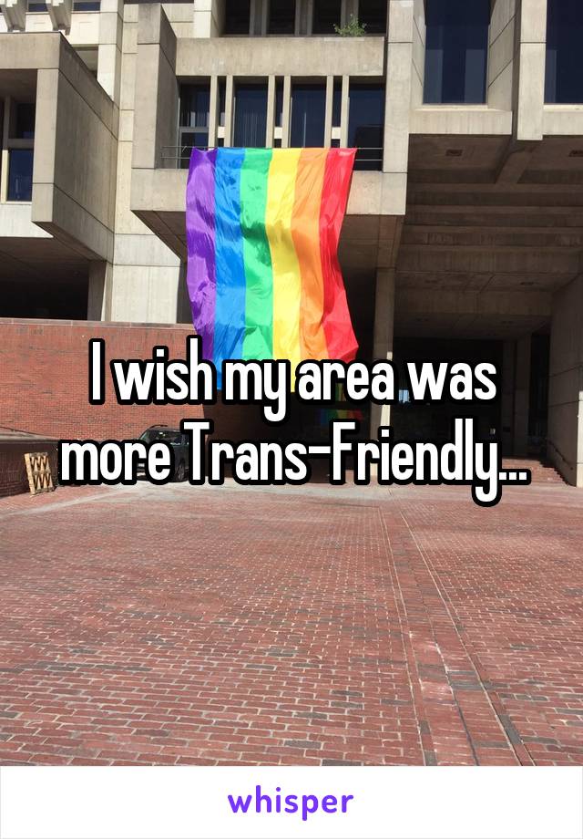 I wish my area was more Trans-Friendly...