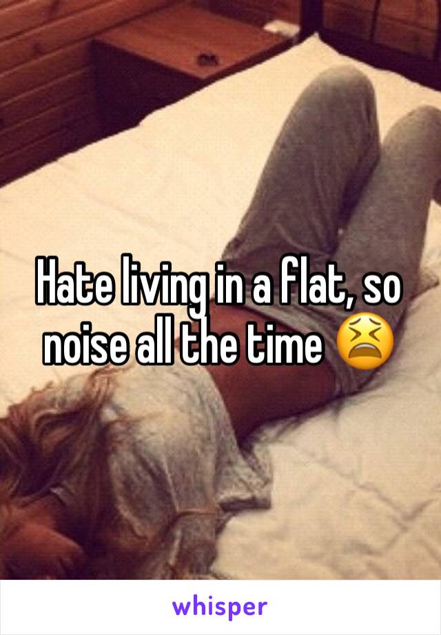 Hate living in a flat, so noise all the time 😫