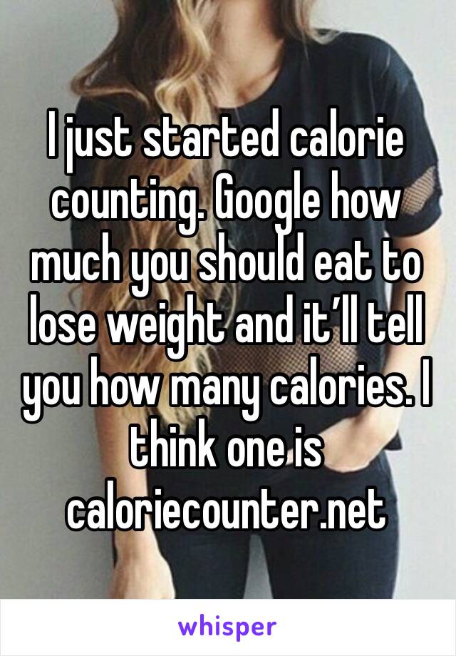I just started calorie counting. Google how much you should eat to lose weight and it’ll tell you how many calories. I think one is caloriecounter.net