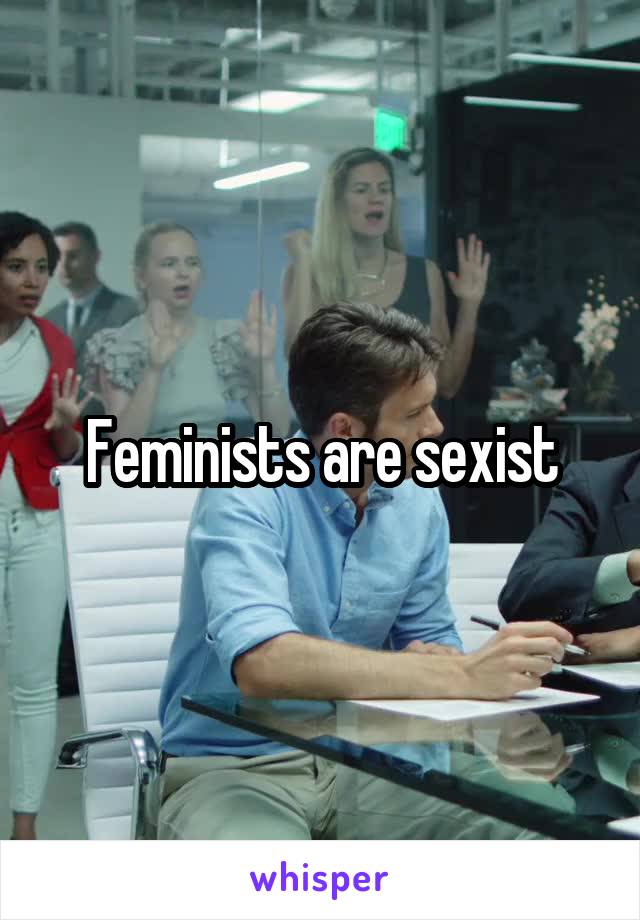 Feminists are sexist