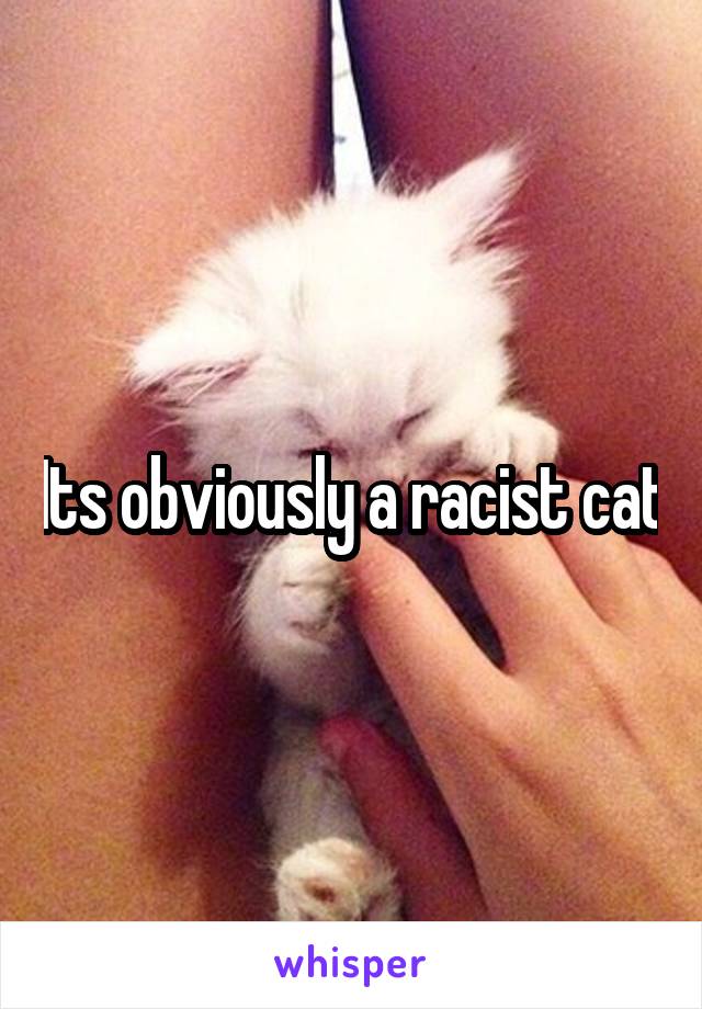 Its obviously a racist cat