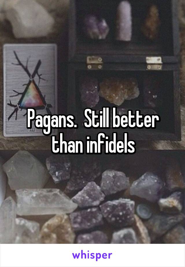 Pagans.  Still better than infidels