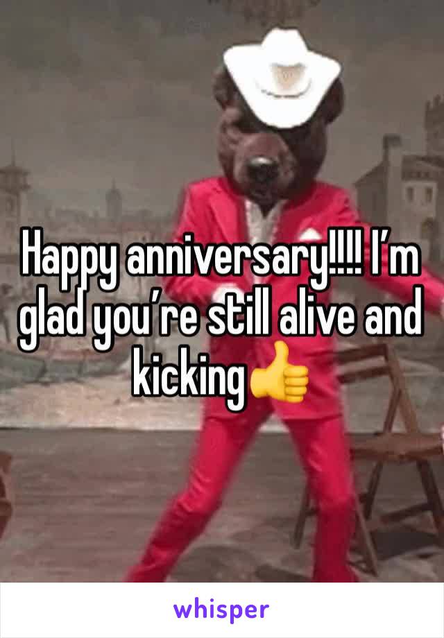 Happy anniversary!!!! I’m glad you’re still alive and kicking👍