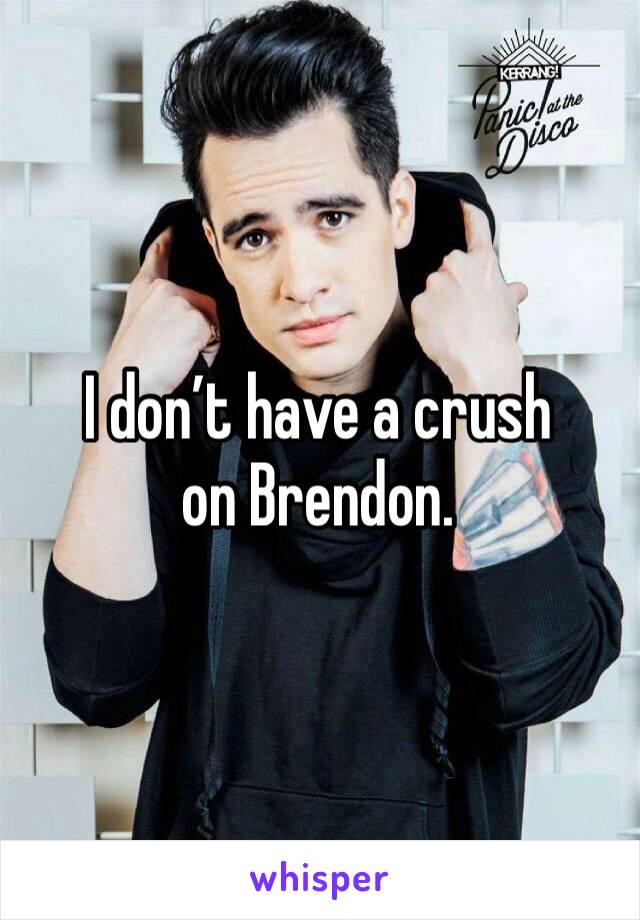 I don’t have a crush on Brendon.