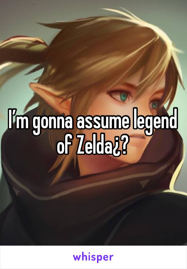 I’m gonna assume legend of Zelda¿?