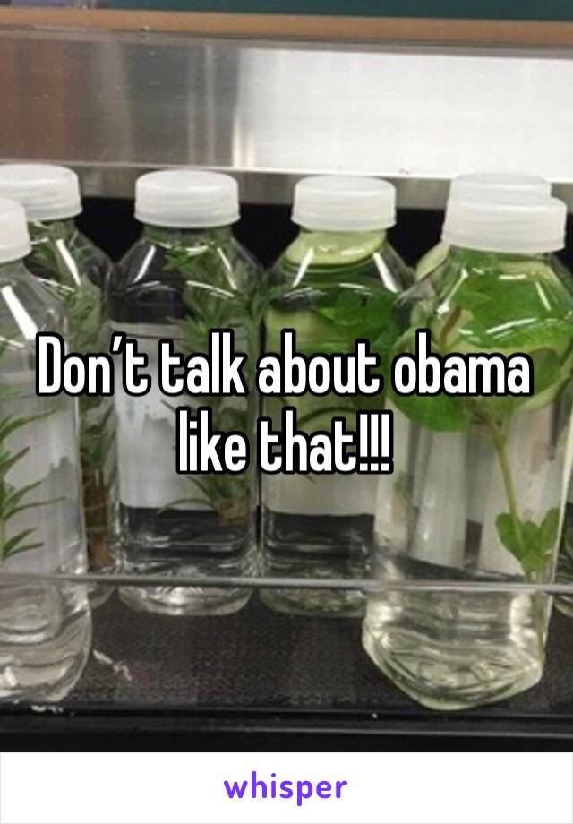 Don’t talk about obama like that!!!