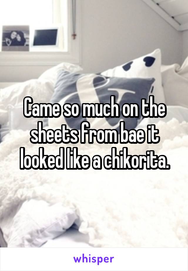 Came so much on the sheets from bae it looked like a chikorita.