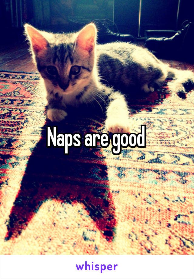 Naps are good 
