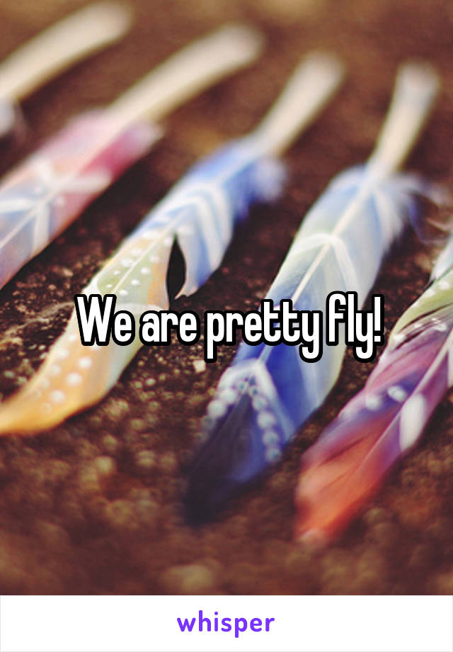 We are pretty fly!