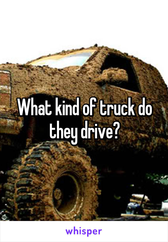What kind of truck do they drive?