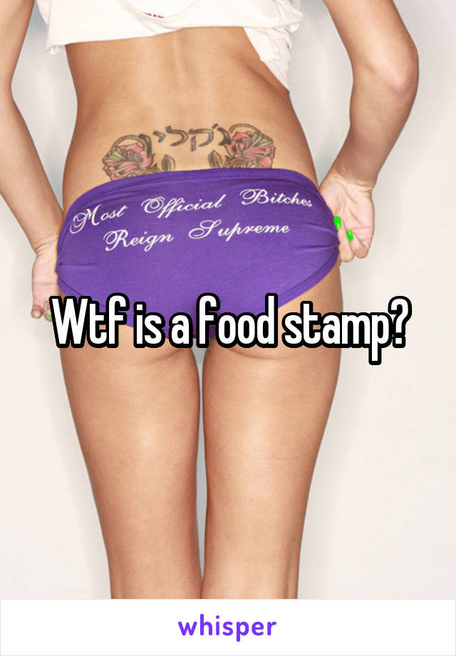 Wtf is a food stamp?