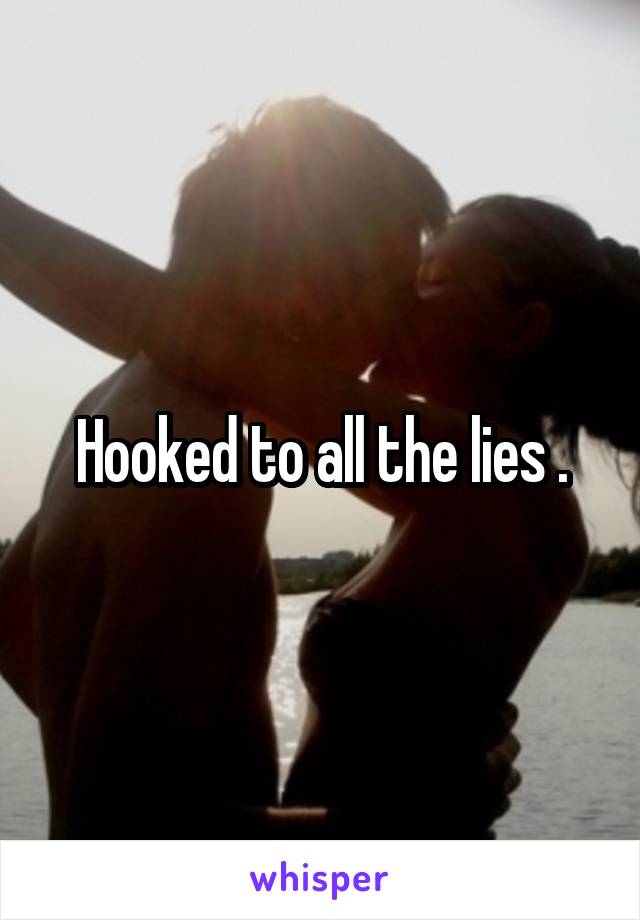 Hooked to all the lies .
