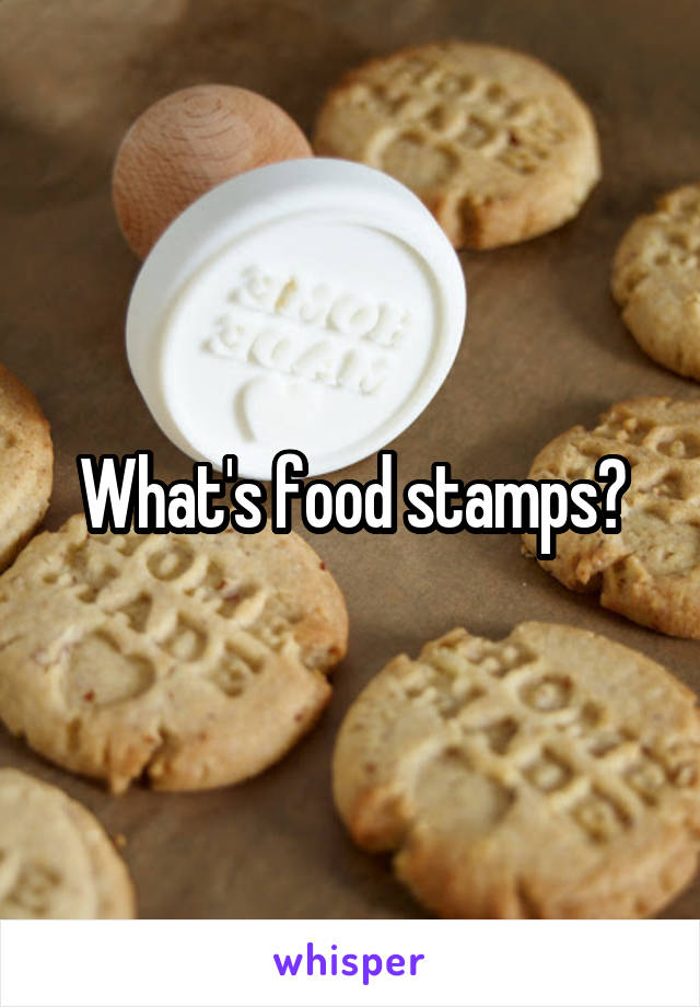 What's food stamps?