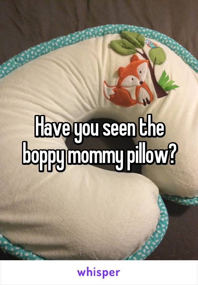 Have you seen the boppy mommy pillow?