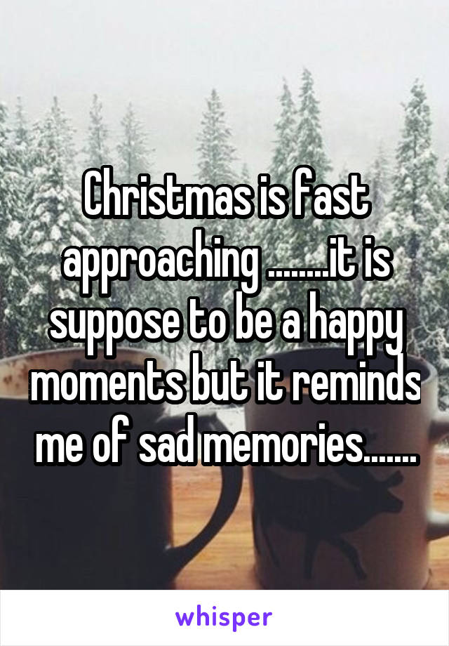 Christmas is fast approaching ........it is suppose to be a happy moments but it reminds me of sad memories.......