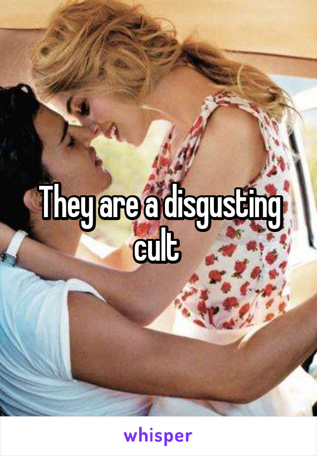 They are a disgusting cult 