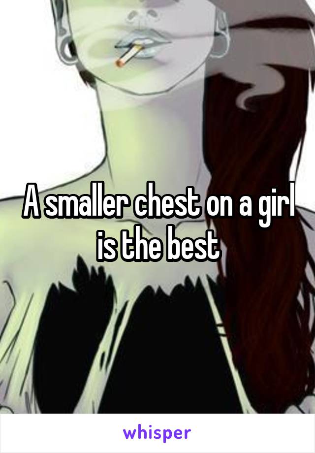 A smaller chest on a girl is the best