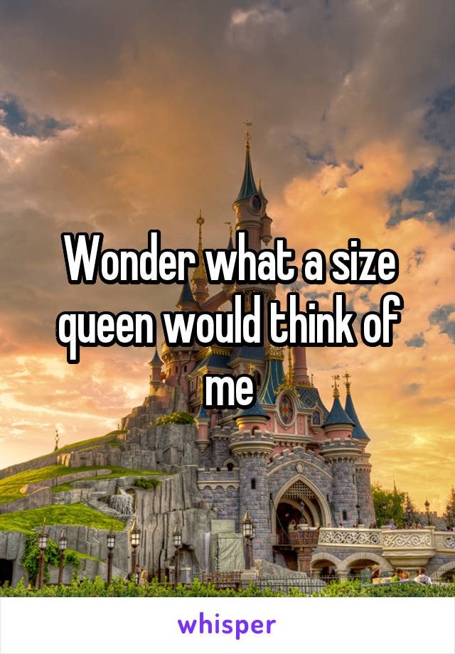 Wonder what a size queen would think of me