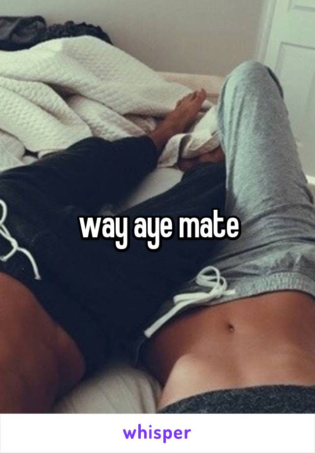 way aye mate