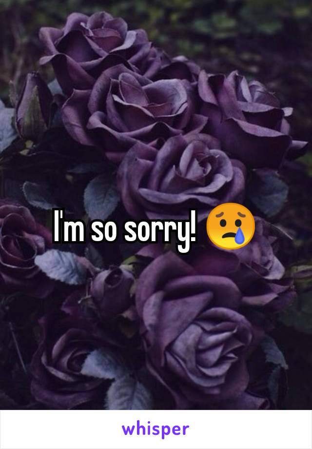 I'm so sorry! 😢