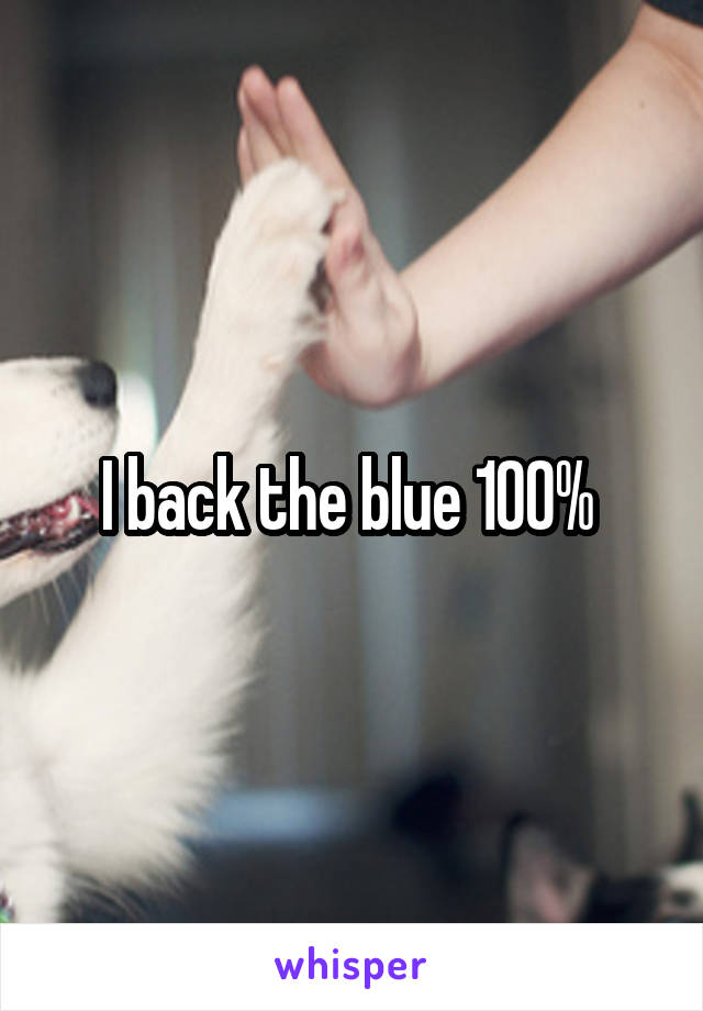 I back the blue 100% 