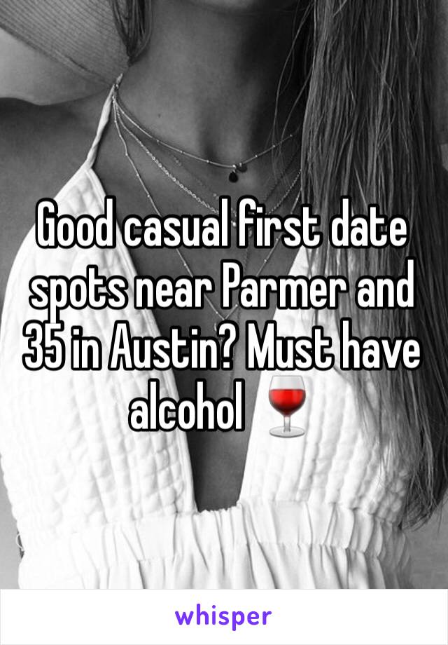 Good casual first date spots near Parmer and 35 in Austin? Must have alcohol 🍷 