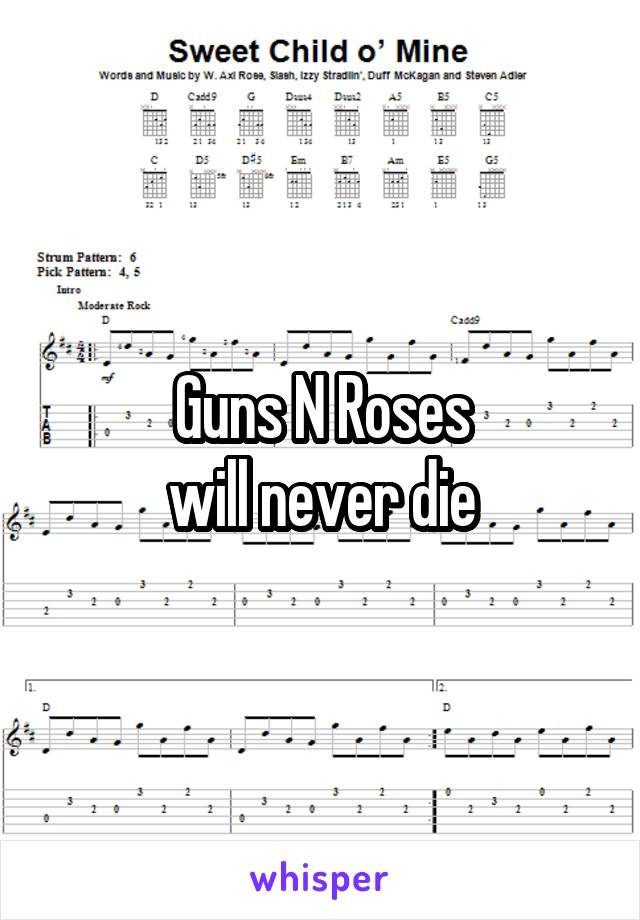 Guns N Roses
will never die