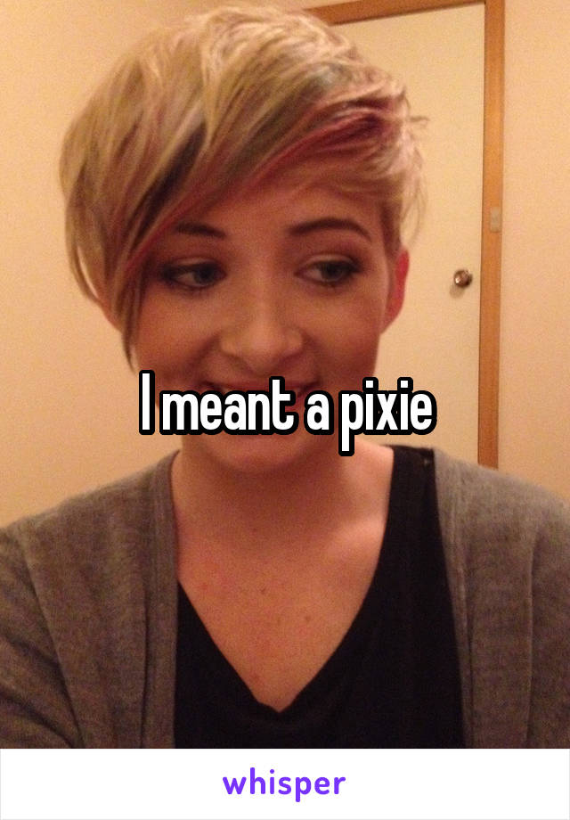 I meant a pixie