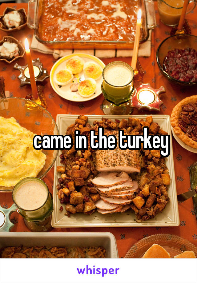  came in the turkey