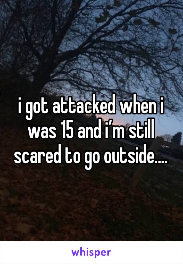 i got attacked when i was 15 and i’m still scared to go outside....