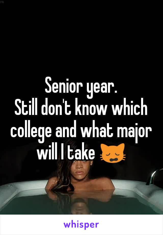 Senior year.
Still don't know which college and what major will I take 🙀