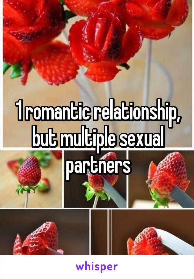 1 romantic relationship, but multiple sexual partners