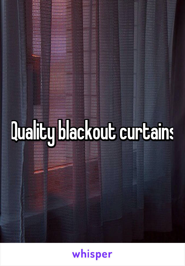 Quality blackout curtains