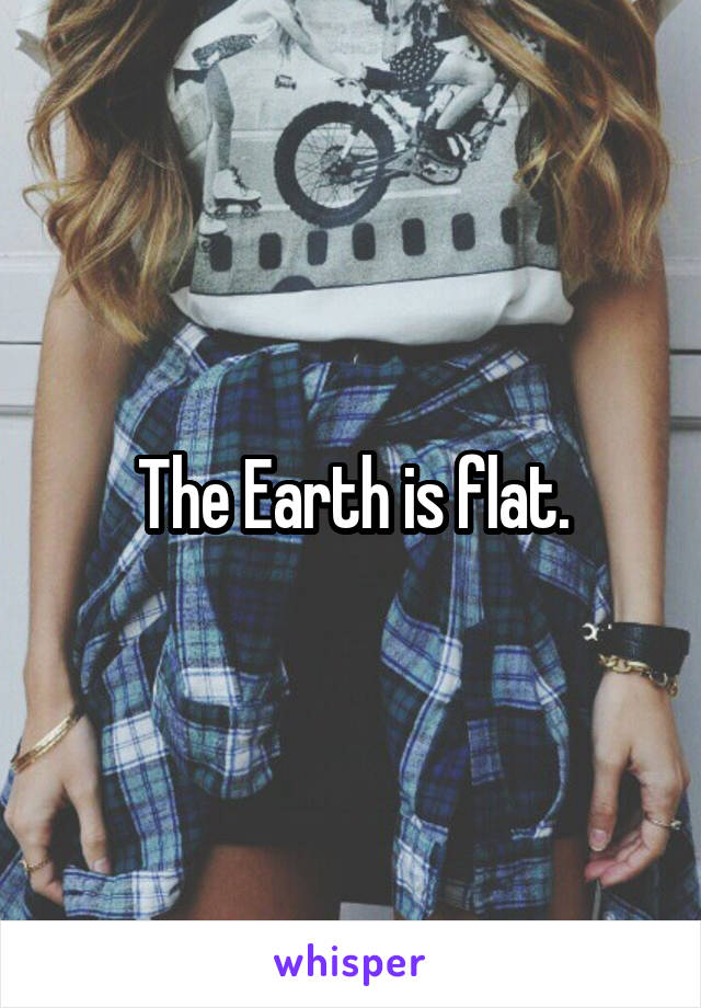The Earth is flat.