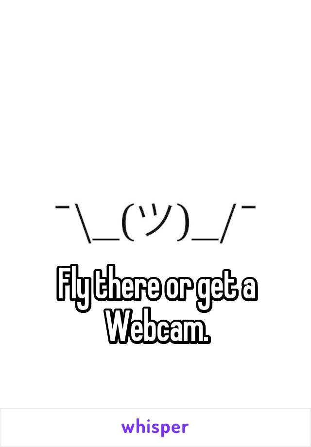 



Fly there or get a Webcam.
