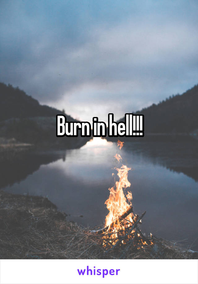 Burn in hell!!!
