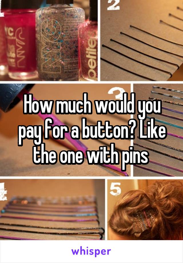 How much would you pay for a button? Like the one with pins 