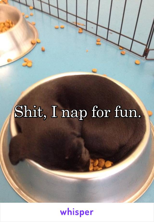 Shit, I nap for fun.