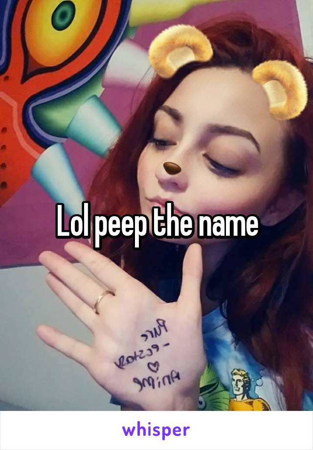 Lol peep the name