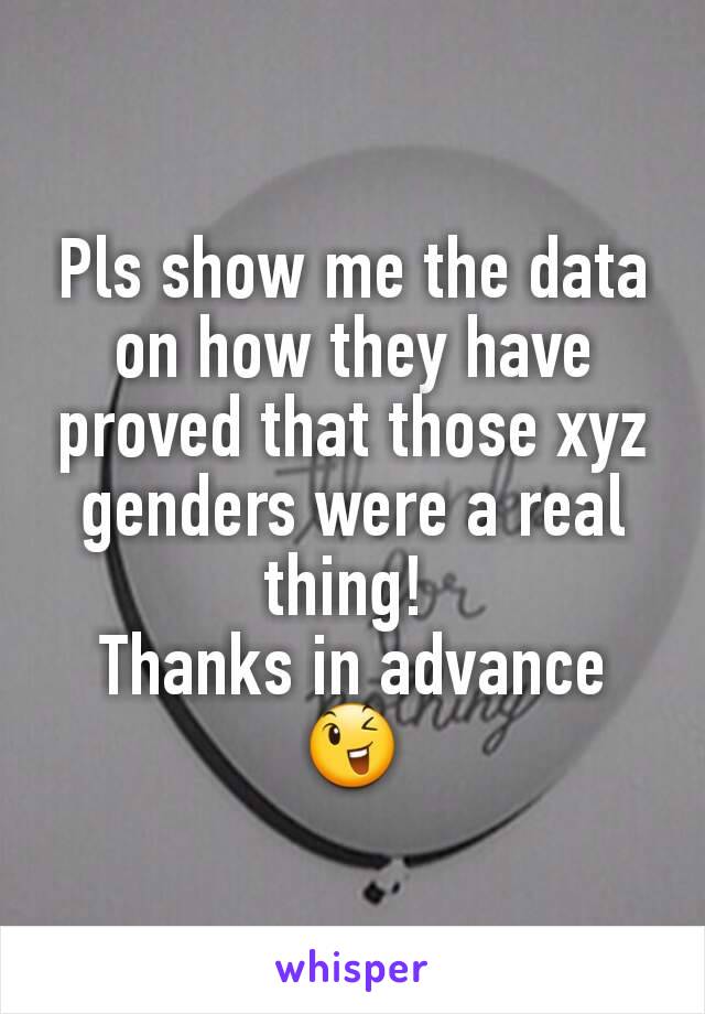 Pls show me the data on how they have proved that those xyz genders were a real thing! 
Thanks in advance 😉
