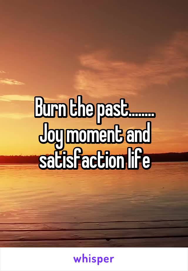 Burn the past........
Joy moment and satisfaction life