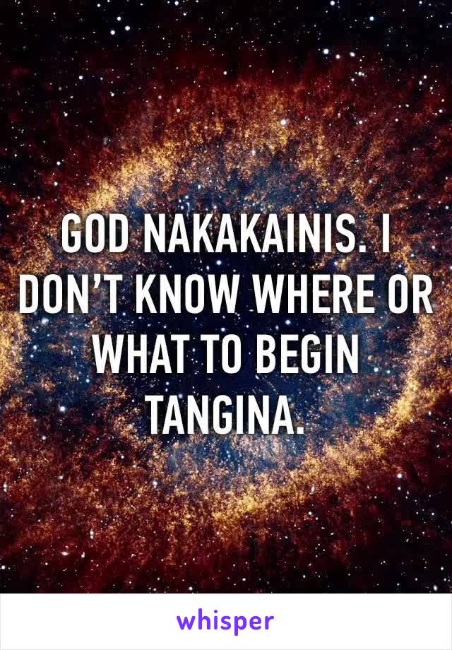 GOD NAKAKAINIS. I DON’T KNOW WHERE OR WHAT TO BEGIN TANGINA.
