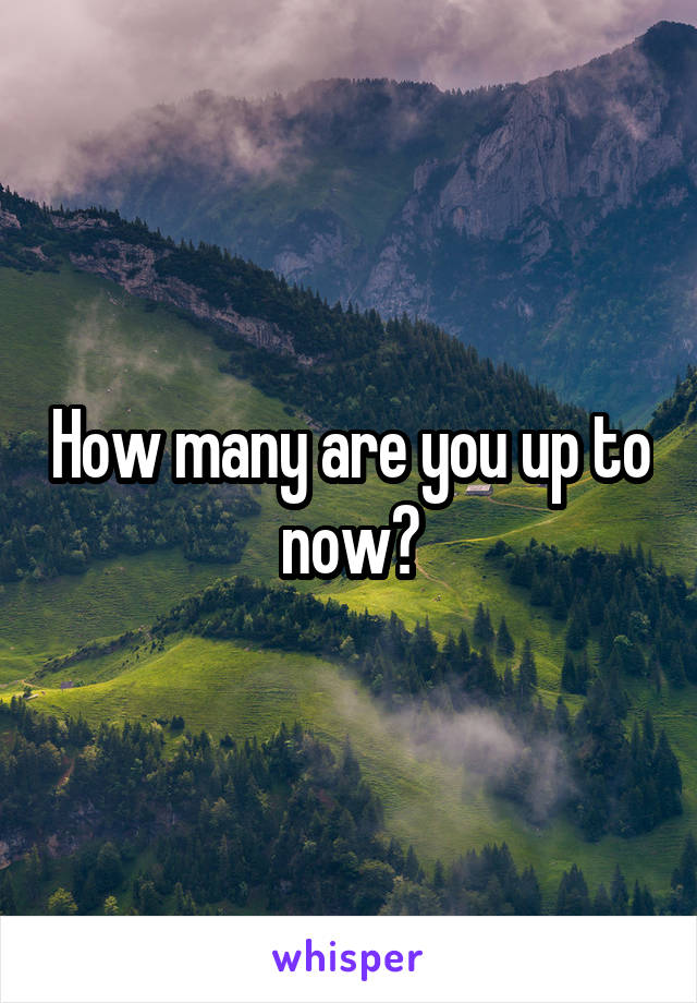 How many are you up to now?