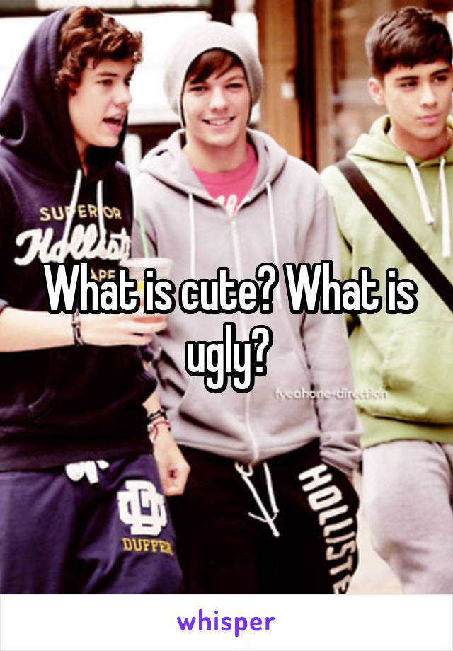 What is cute? What is ugly?