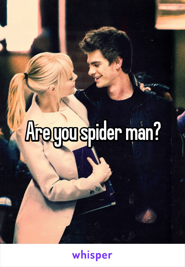 Are you spider man?