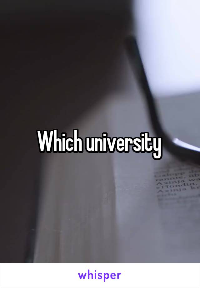 Which university 